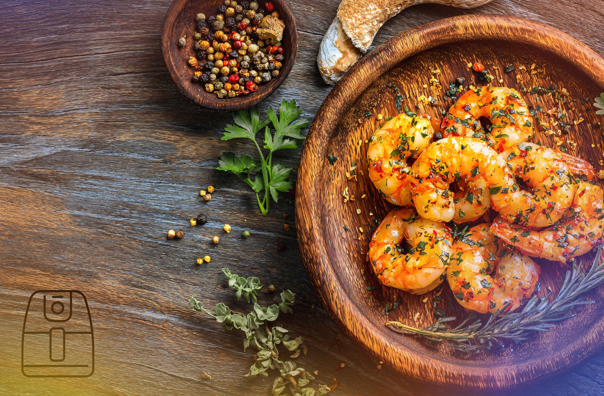 Garnalen met knoflook uit de Airfryer