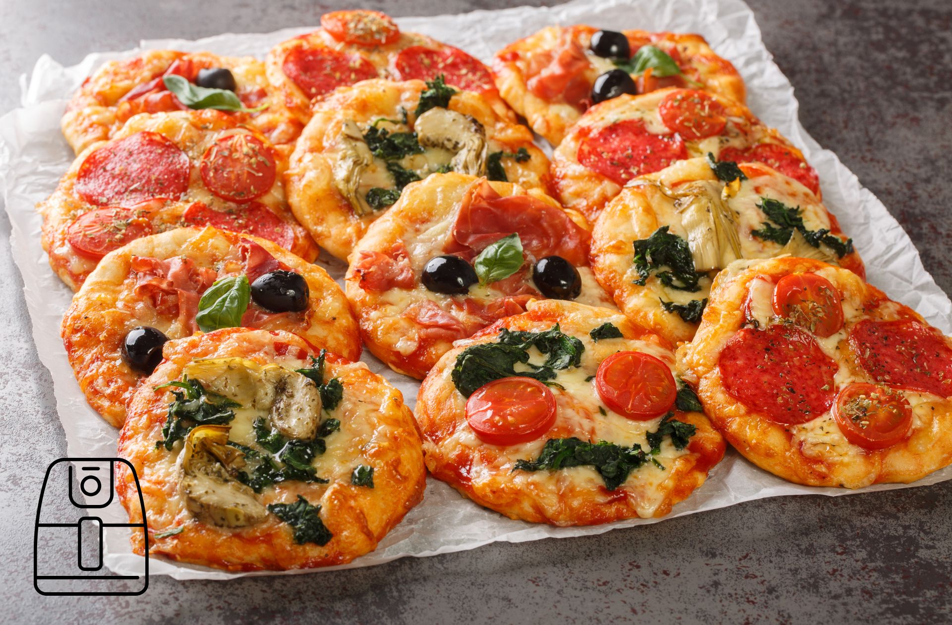 Vegan pizza bites uit de Airfryer